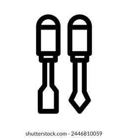 screwdriver icon or logo isolated sign symbol vector illustration - high quality black style vector icons
