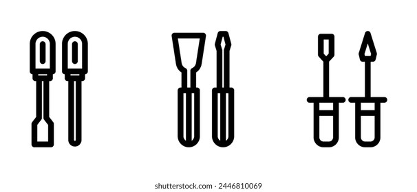 screwdriver icon or logo isolated sign symbol vector illustration - high quality black style vector icons
