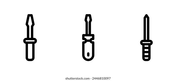 screwdriver icon or logo isolated sign symbol vector illustration - high quality black style vector icons
