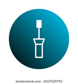 Screwdriver icon on gradient circle symbolizing repair maintenance and construction work project improvement innovation