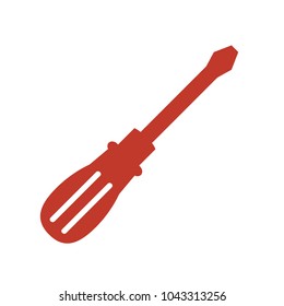 screwdriver icon on white background. Vector illustration