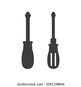 Screwdriver icon on white background. Vector illustration