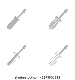 icono de destornillador en fondo blanco, ilustración vectorial