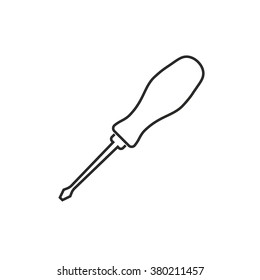 Screwdriver   icon  on white background. Vector illustration.