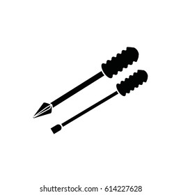 screwdriver icon on the white background