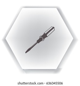 screwdriver icon. One of set web icons
