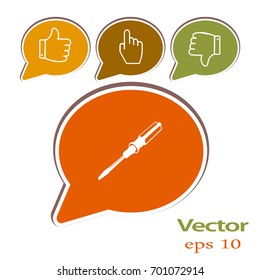 screwdriver icon. One of set web icons