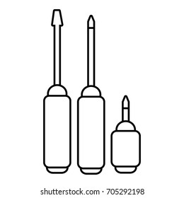 Screwdriver icon. Outline illustration of screwdriver vector icon for web
