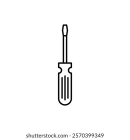 Screwdriver icon Outline thin set