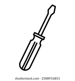 Screwdriver icon Outline vector symbol sign