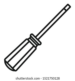 Screwdriver icon. Outline screwdriver vector icon for web design isolated on white background