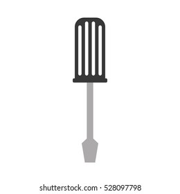 screwdriver icon over white background. repair tools design. vector illustration