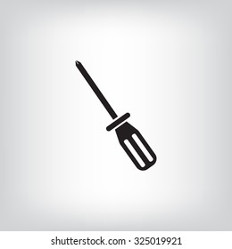 Screw-driver Icon - realistic illustration.
