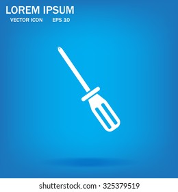 Screw-driver Icon - realistic illustration.