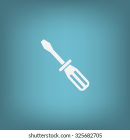 Screw-driver Icon - realistic illustration.