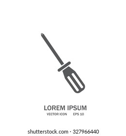 Screw-driver Icon - realistic illustration.