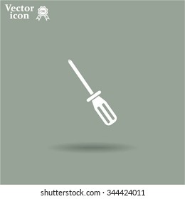 Screw-driver Icon - realistic illustration.