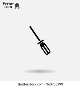 Screw-driver Icon - realistic illustration.