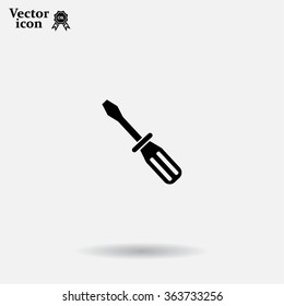 Screw-driver Icon - realistic illustration.