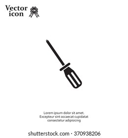 Screw-driver Icon - realistic illustration.