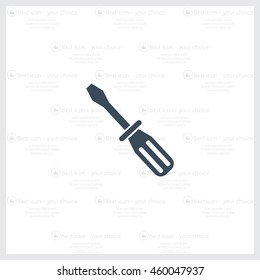 Screw-driver Icon - realistic illustration.