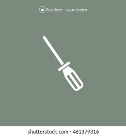 Screw-driver Icon - realistic illustration.