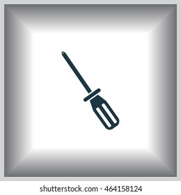 Screw-driver Icon - realistic illustration.