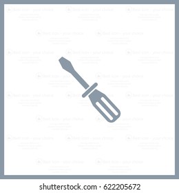 Screw-driver Icon - realistic illustration.