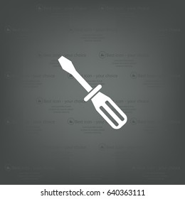 Screw-driver Icon - realistic illustration.