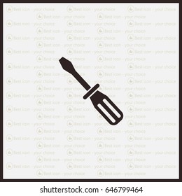 Screw-driver Icon - realistic illustration.