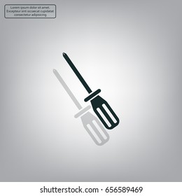 Screwdriver Icon - realistic illustration.