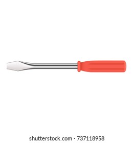 Screwdriver icon. Realistic illustration of screwdriver vector icon for web