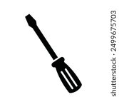 screwdriver icon, repair symbol.
, Vector illustration