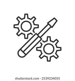 Schraubendrehersymbol - Symbol für Reparaturwerkzeug