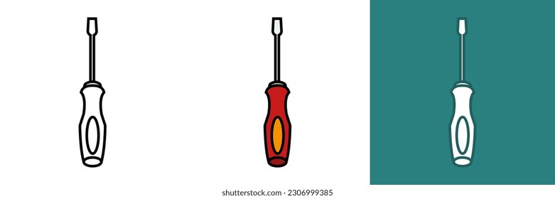 Screwdriver Icon, the screwdriver icon represents an essential and versatile tool used for driving and removing screws.