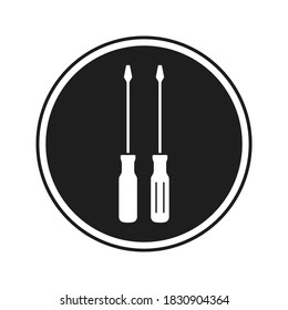 screwdriver icon. Service tools vector. vector illustration