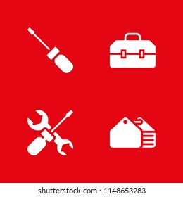 screwdriver icon set. toolbox, repair tool and screwdriver vector icon for graphic design and web
