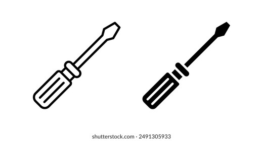 Screwdriver icon set. Tools Symbol. repair sign. for mobile concept and web design. vector illustration on white background