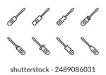 Screwdriver icon set. tools icon vector