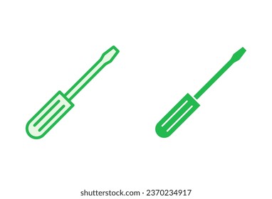 Screwdriver icon set. tools icon vector