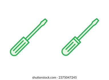 Screwdriver icon set. tools icon vector