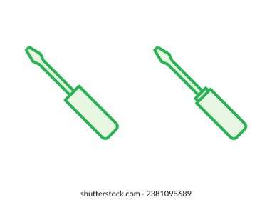 Screwdriver icon set. tools icon vector