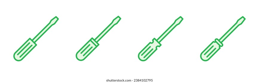 Screwdriver icon set. tools icon vector