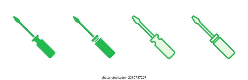 Screwdriver icon set. tools icon vector