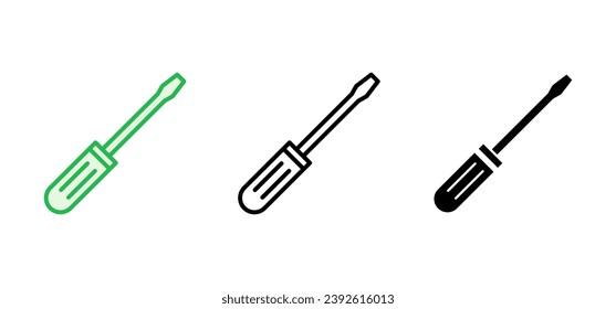 Screwdriver icon set. tools icon vector