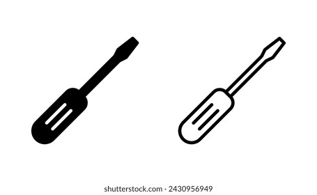 Screwdriver icon set. tools icon vector