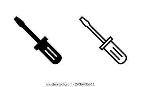 Screwdriver icon set. tools icon vector