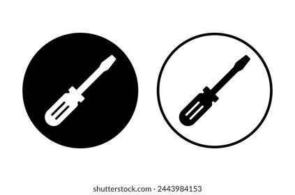 Screwdriver icon set. tools icon vector