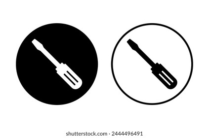 Screwdriver icon set. tools icon vector