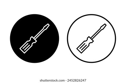 Screwdriver icon set. tools icon vector